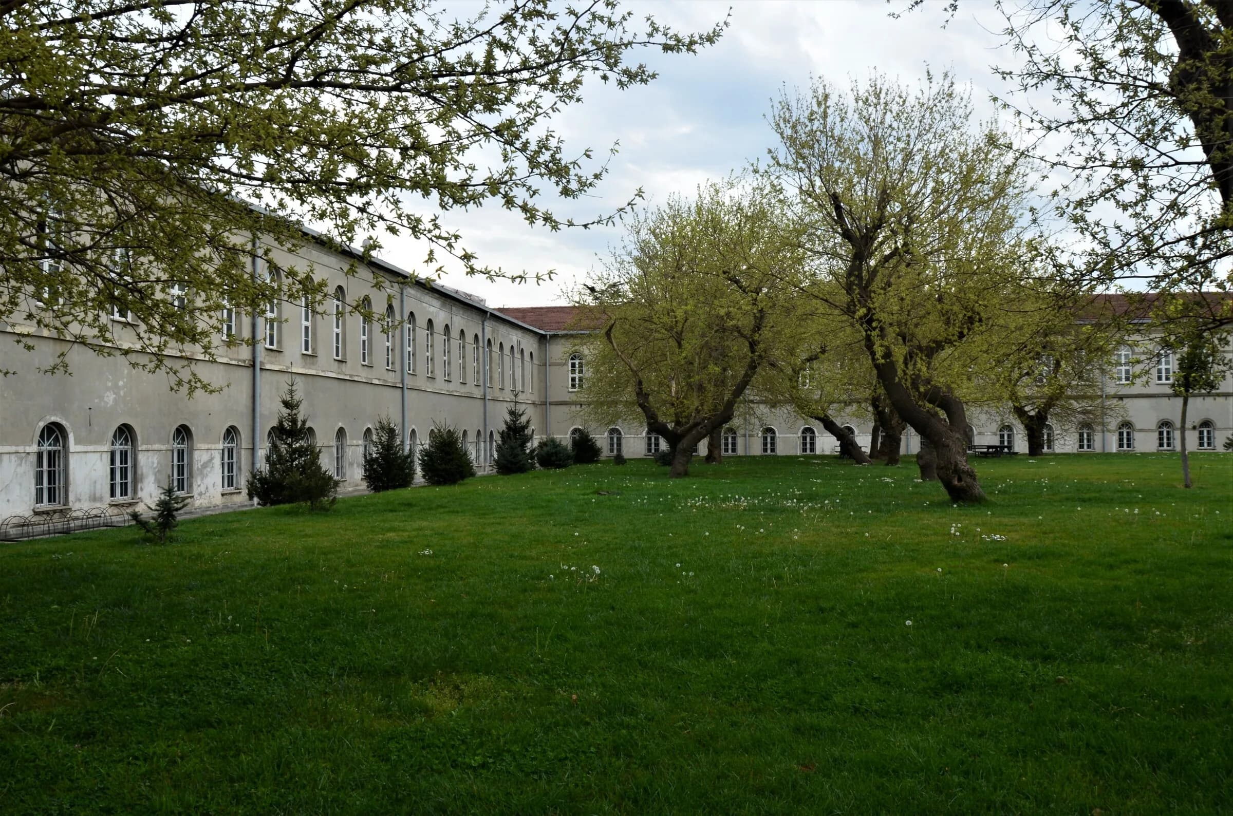 The historic facade and courtyard of the Davutpaşa Barracks